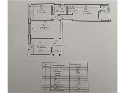 Etaj intermediar in bloc de caramida, ultracentral