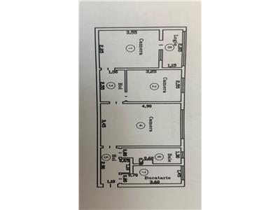 Apartament cu 3 camere lingă sens la Reșiței